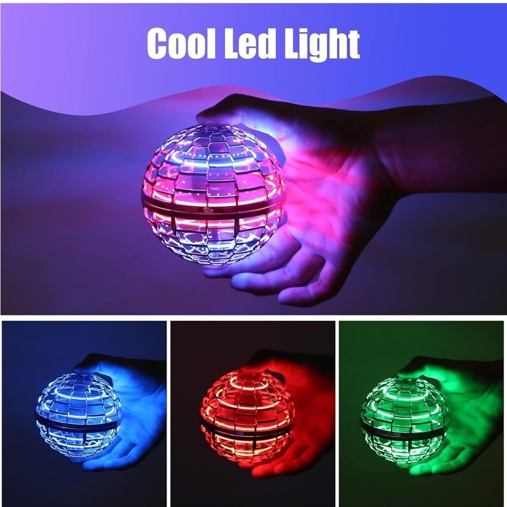 Kids Light Up Magic Ball Hover Boomerang Spinning Cosmic Globe NEW